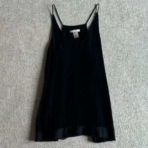 Black silky cami top blouse
